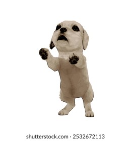 Cocker spaniel puppy dog animal ilustration vector realistic design 