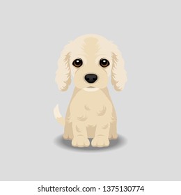 Cocker Spaniel Puppy Vector Illustration. Dog isolated