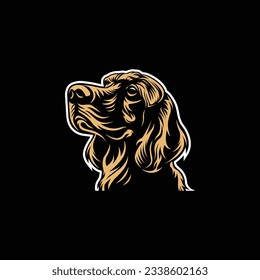 Ilustración ial de perro negro Royalty Free Stock SVG Vector