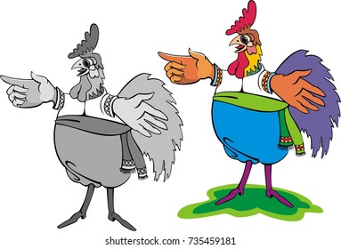 cockerel   cartoon