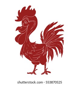 Cockerel. Symbol 2017. Icon.