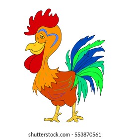 Cockerel. Symbol 2017. Icon.