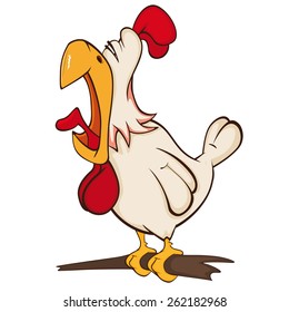Cockerel vector illustration. Cartoon