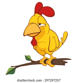 Cockerel vector illustration. Cartoon