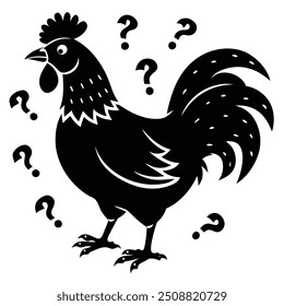 A cockerel vector illustration editable project.