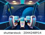 Cockpit for controlling the internal systems of the spacecraft and its propulsion systems. Space travel and spacewalking will be commonplace in Earth