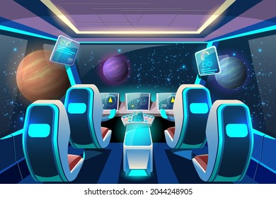 Cockpit for controlling the internal systems of the spacecraft and its propulsion systems. Space travel and spacewalking will be commonplace in Earth's future. 