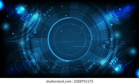 Cockpit Helmet Sci-Fi HUD para el diseño de VR. Vista futurista de la cabina para UI, GUI, VR y juegos.