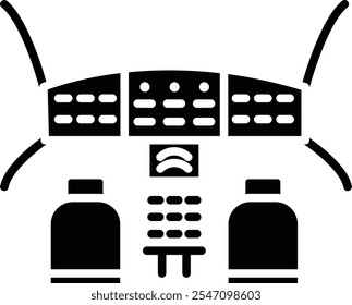 Cockpit Vector Illustration Detailed Icon