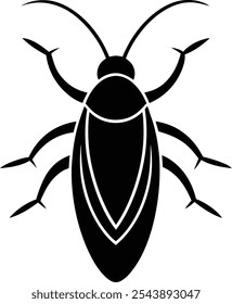 Ilustración vectorial de icono de logotipo de animal de cucaracha