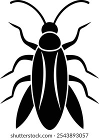 ícone de logotipo de animal de barata ilustração vetorial