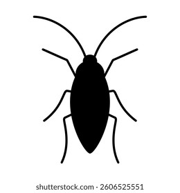 Cockroach animal silhouette. Vector image