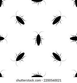 Cockroach bug ant seamless background insect pest vector illustration background design