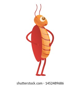 Cockroach bug icon. Cartoon of cockroach bug vector icon for web design isolated on white background
