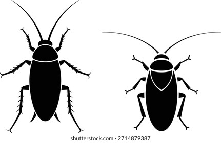 Kakerlaken-Käfer Schädling Insekt Silhouette Symbol