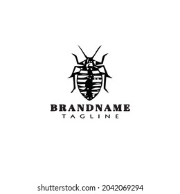 cockroach cartoon logo icon design template black modern isolated illustration