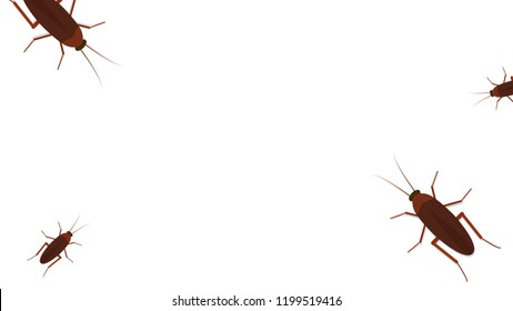 cockroach cartoon vector. free space for text. wallpaper.