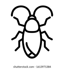 cockroach icon with black line style
