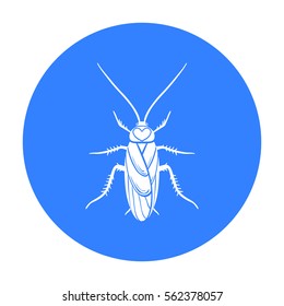 Cockroach icon in black style isolated on white background. Insects symbol stock vector illustration.