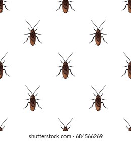 Cockroach icon in cartoon style isolated on white background. Insects symbol stock vector illustration.