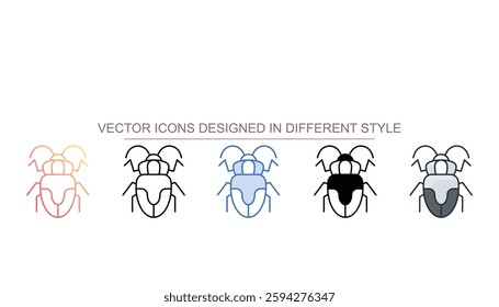Cockroach icon design with white background stock illustration