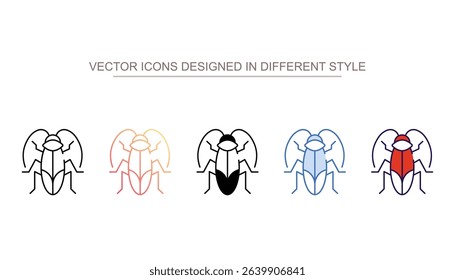 Cockroach icon design with white background stock illustration