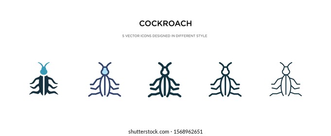 cockroach icon in different style vector illustration. two colored and black cockroach vector icons designed in filled, outline, line and stroke style can be used for web, mobile, ui