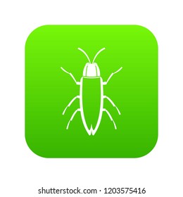 Cockroach icon digital green for any design isolated on white vector illustration