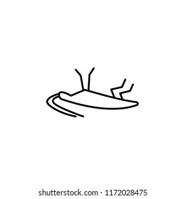 cockroach icon. Element of pest icon for mobile concept and web apps. Thin line cockroach icon can be used for web and mobile