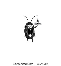 Cockroach icon, graphic, symbol, logo, Vector.