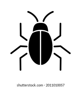 cockroach icon illustration in flat style