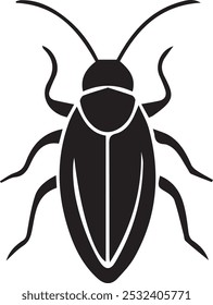 Ícone de barata símbolo de vetor de ilustração com um fundo branco