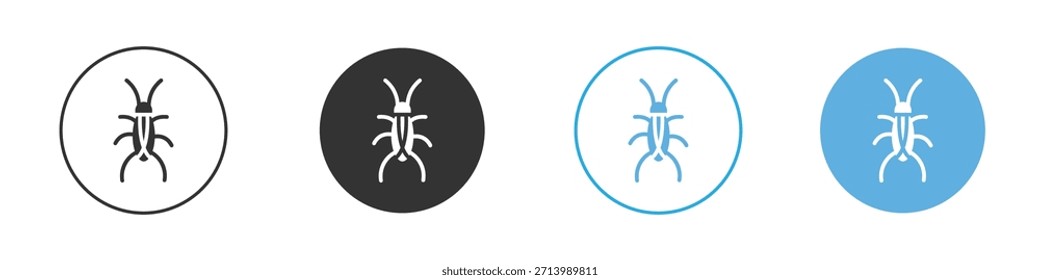 Conjunto de diseño de Plantilla de logotipo de icono de cucaracha