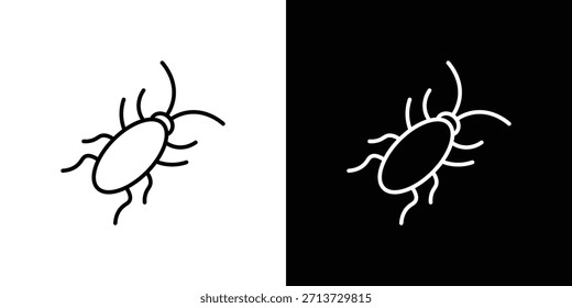 Cockroach icon, outline vector sign, logo design download