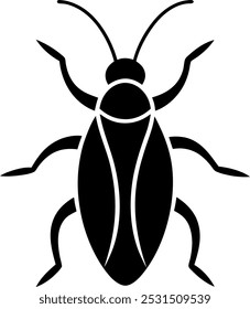 Cockroach icon symbol with a white background