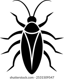 Cockroach icon symbol with a white background