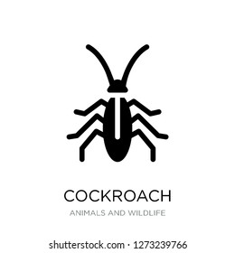 cockroach icon vector on white background, cockroach trendy filled icons from Animals and wildlife collection, cockroach simple element illustration