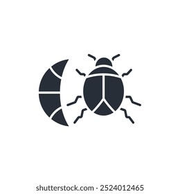 cockroach icon. vector.Editable stroke.linear style sign for use web design,logo.Symbol illustration.