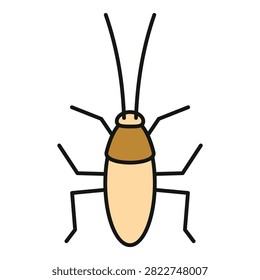 Cockroach illustration representing pest and insect infestation