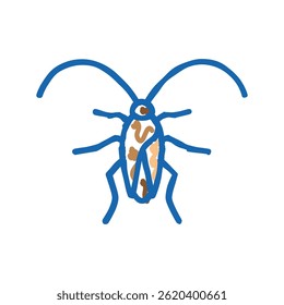 cockroach insect doodle icon sketch vector. cockroach insect sign. isolated symbol illustration