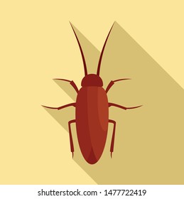 Cockroach insect icon. Flat illustration of cockroach insect vector icon for web design