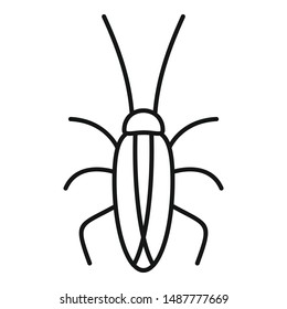 Cockroach insect icon. Outline cockroach insect vector icon for web design isolated on white background