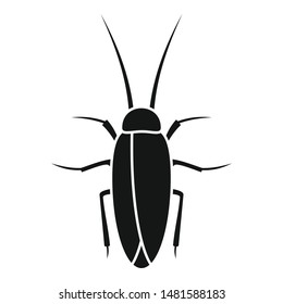 Cockroach insect icon. Simple illustration of cockroach insect vector icon for web design isolated on white background