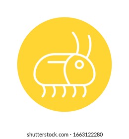 cockroach insect line style icon vector illustration design
