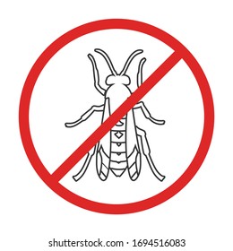 Cockroach insect vector icon.Outline vector icon isolated on white background cockroach insect.