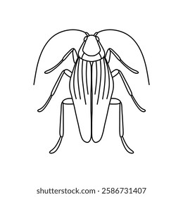 cockroach line icon vector illustration isolated on white background.