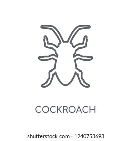 Cockroach linear icon. Modern outline Cockroach logo concept on white background from animals collection. Suitable for use on web apps, mobile apps and print media.