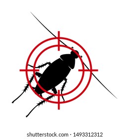 Cockroach Logo Design Vector Illustration. Cockroach Design Template