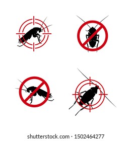 Cockroach Logo Design Vector Illustration. Cockroach Design Template