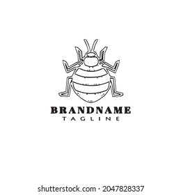 plantilla de diseño de icono del logotipo de la cucaracha negra moderna ilustración de vector aislado